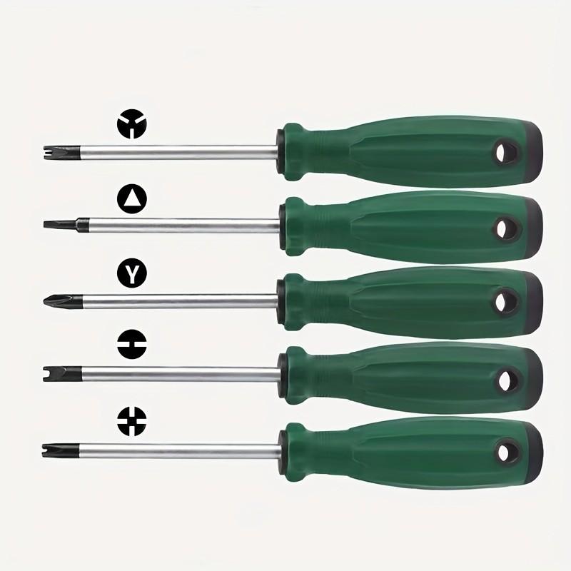5-Piece Irregular Screw DIY Set, U-Shaped Y-Shaped Triple Tip Cross Triangle Screwdriver, Universal Manual Tool, Super Durable Repair Tool