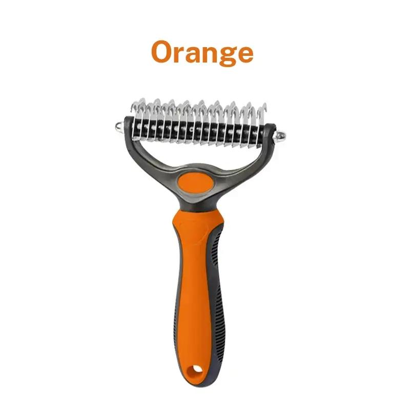 Original Pet Detangling Comb, Dual-Sided Fur Remover Tool, Wide Dog Grooming Brush, Reduces Shedding 95%, Ideal for Long Hair Dogs and Cats
