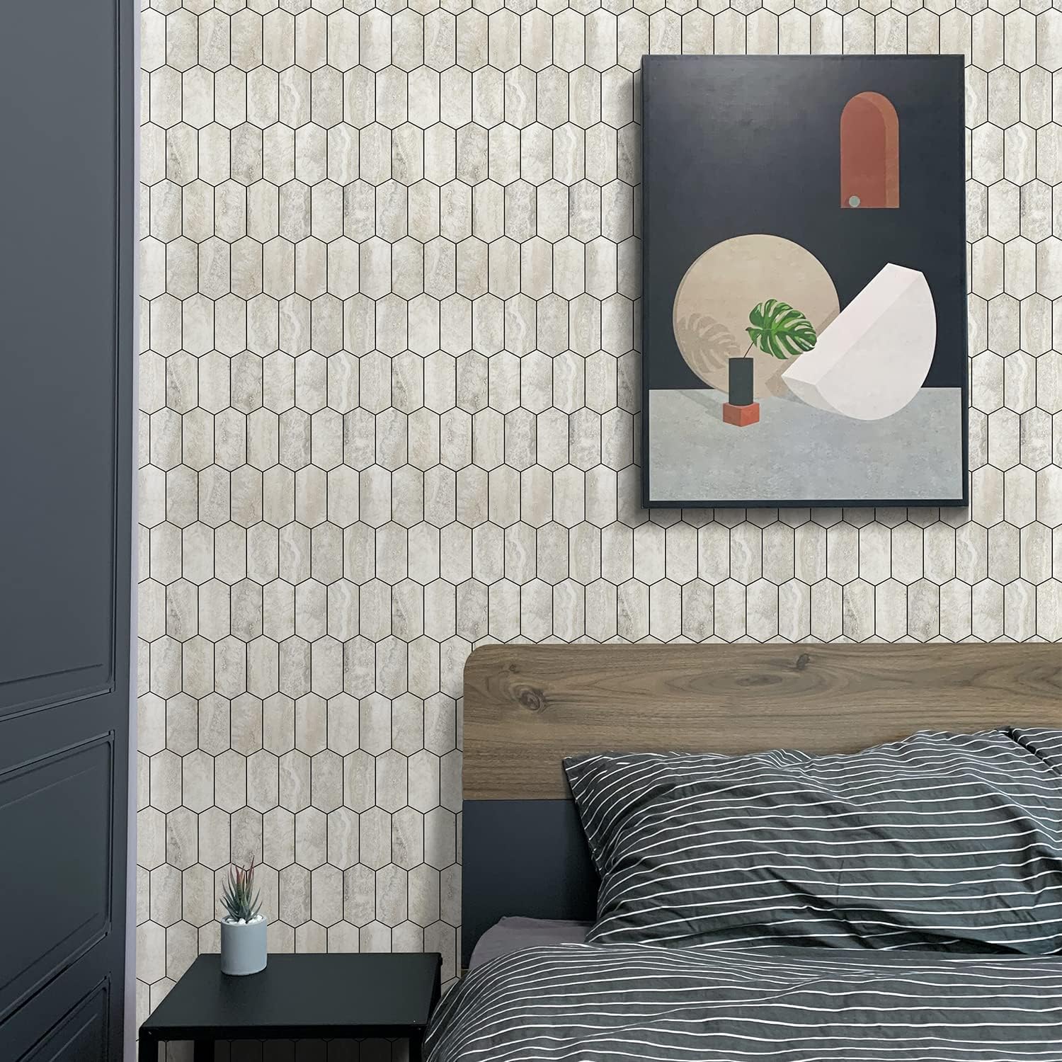 Vamos Tile Long Hexagon Peel and Stick Backsplash Tile - 10 Sheets Stick on Backsplash for Kitchen and Bathroom 12.4 x 12 Inch Beige Slate Look PVC Self Adhesive Mosaic Wall Tiles Vamos Tile Long Hexagon Peel and Stick Backsplash Tile - 10 Sheets Stick on Backsplash for Kitchen and Bathroom 12.4 x 12 Inch Beige Slate Look PVC Self Adhesive Mosaic Wall Tiles