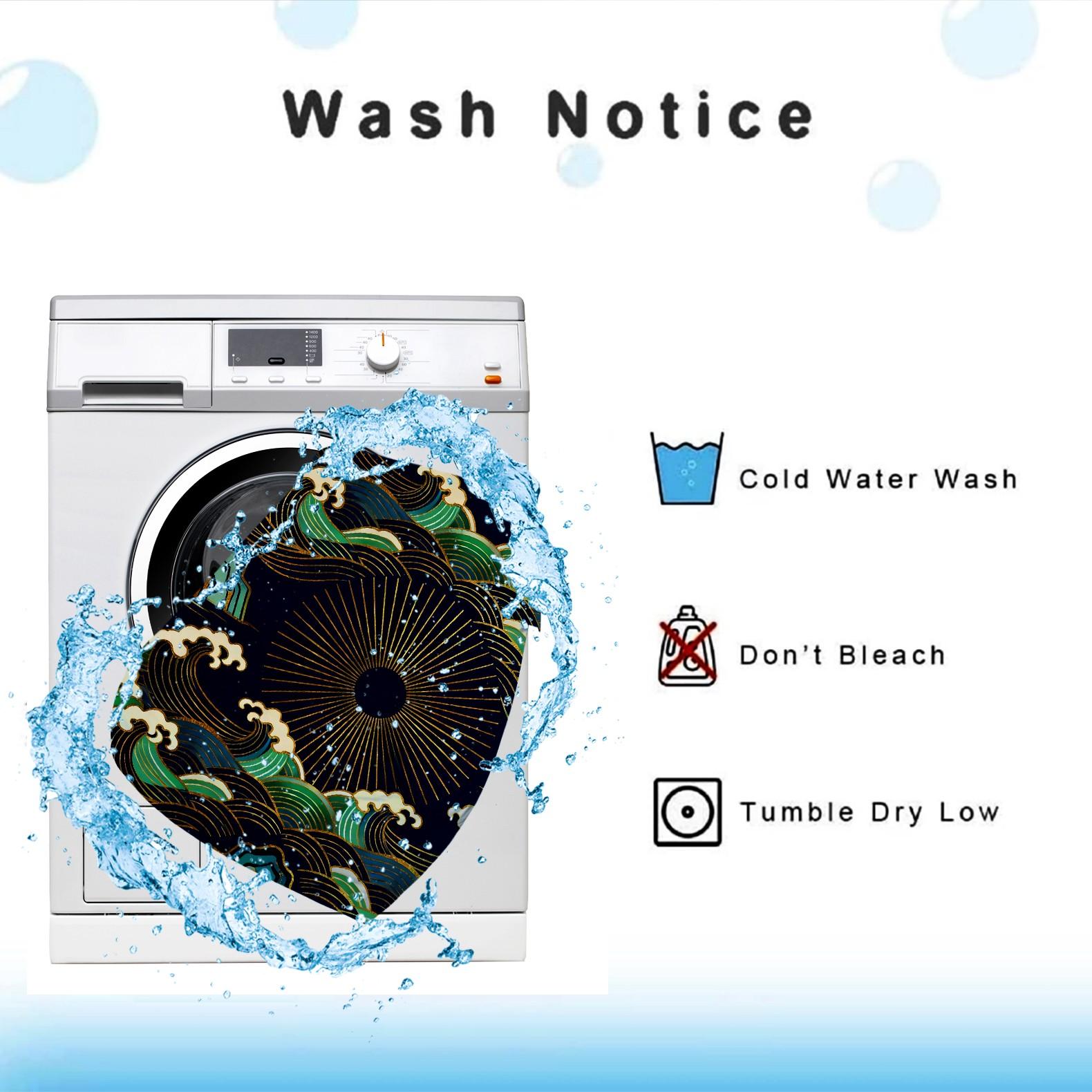 2/3 Piece Japanese Wave Sun Comforter Set | Gold Foil Great Wave HD Print Bedding Set | Soft Lightweight U-Quilted Quilt | For Bedroom Dorm (Pillows Not Included)