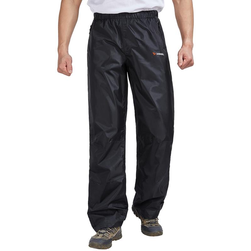 【RODEEL】723 Waterproof Pants Men Lightweight Breathable Rainproof Bottoms Durable Rain Trousers Weatherproof Rainwear For Outdoor Sports Hiking Camping Fishing Boating Car Washing Construction Roofing Landscaping Gardening Workwear, Holiday Gift