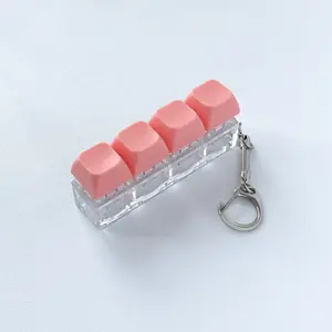 Pressure Relief Keychain Fidget Toy, Keyboard Button Design, Finger Press Key Ring, Calm Tool, Halloween Thanksgiving Christmas Easter Gift
