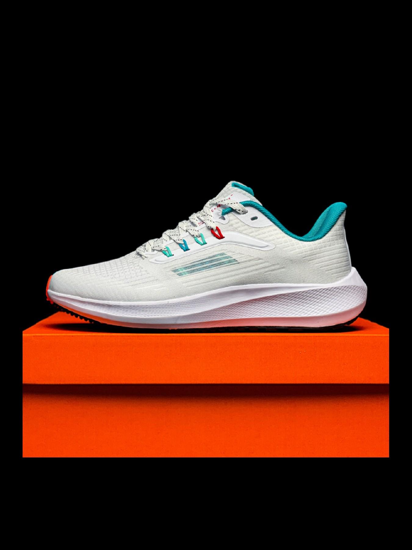 Unisex Air Cushion Running Shoes, Lightweight Breathable Sport Sneakers, All-Season Comfort, Rubber Sole, Pa Upper Material