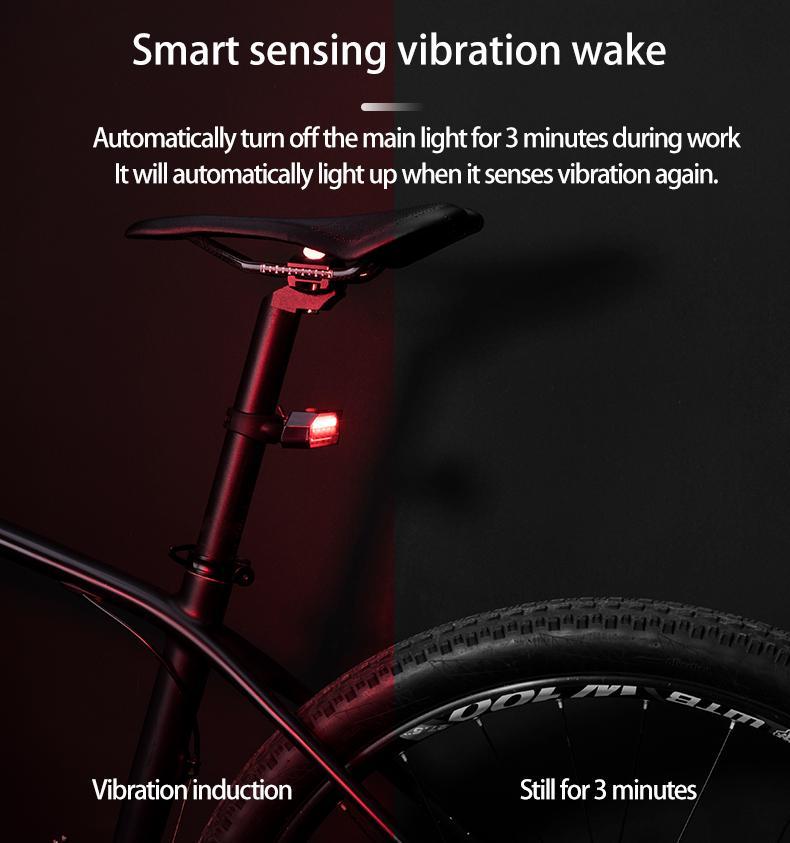 ROCKBROS Bicycle Rear Light Waterproof Saddle Tail light A54BK/WR01