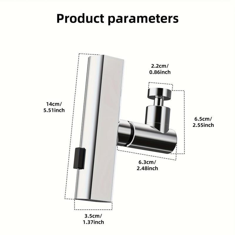 Multi-Functional Three-In-One Kitchen Faucet, Touch Rotating Nozzle, Sink Extender, Fruit Vegetable Cleaner, Kitchen Accessories, Faucet for Kitchen Sink, Rotatable Rotary Faucet