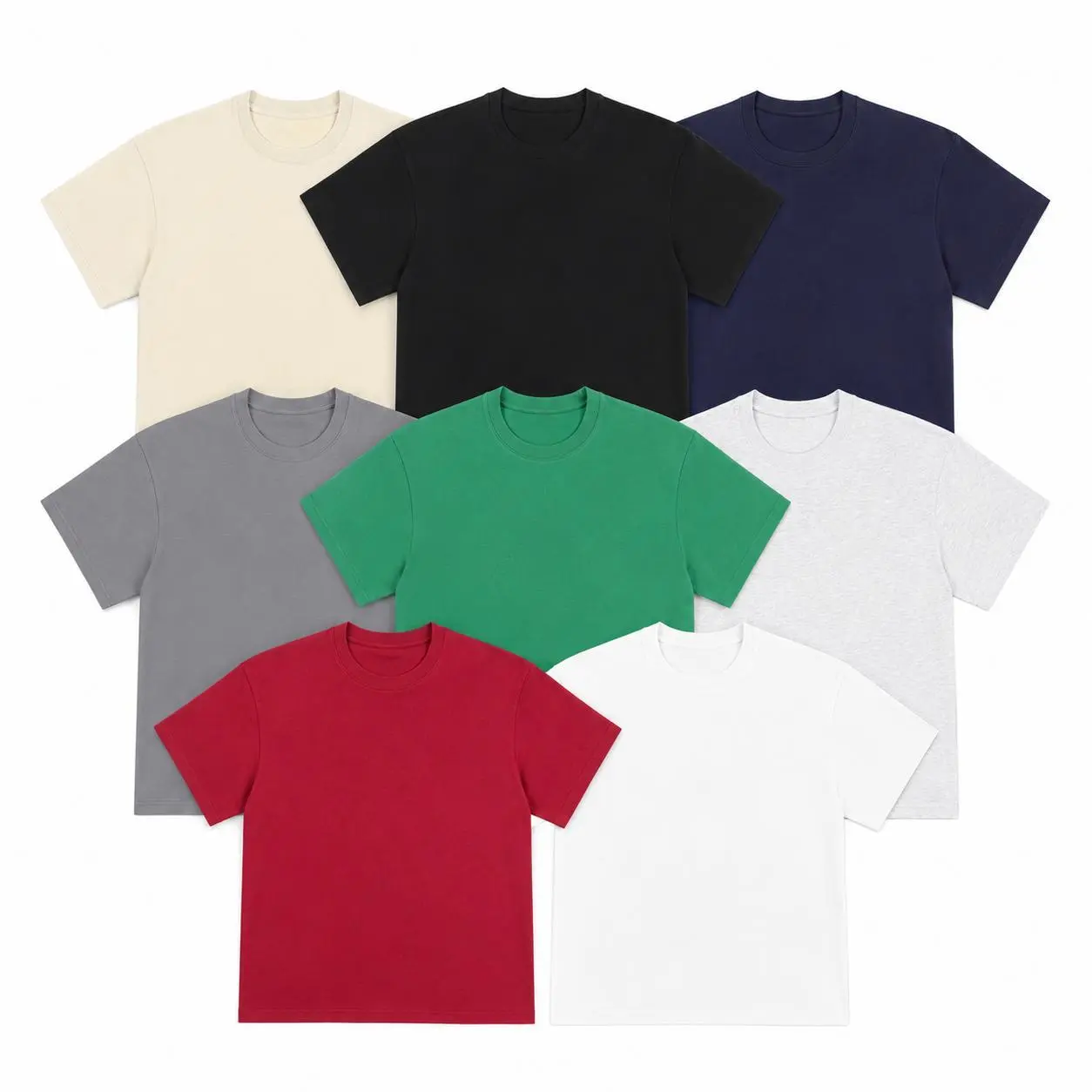 Men's 1/4-Pack Basic 100% Cotton Crewneck Short Sleeve T-Shirts, Soft Breathable Relaxed Fit Menswear, Plain Tees for Casual Sports, All-Season Sports Tops, Shortsleeve