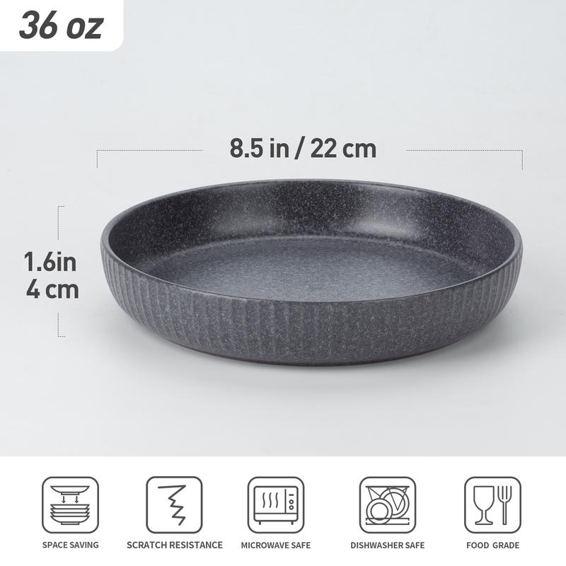 Starlight 4-Piece Stoneware Pasta Bowl Set