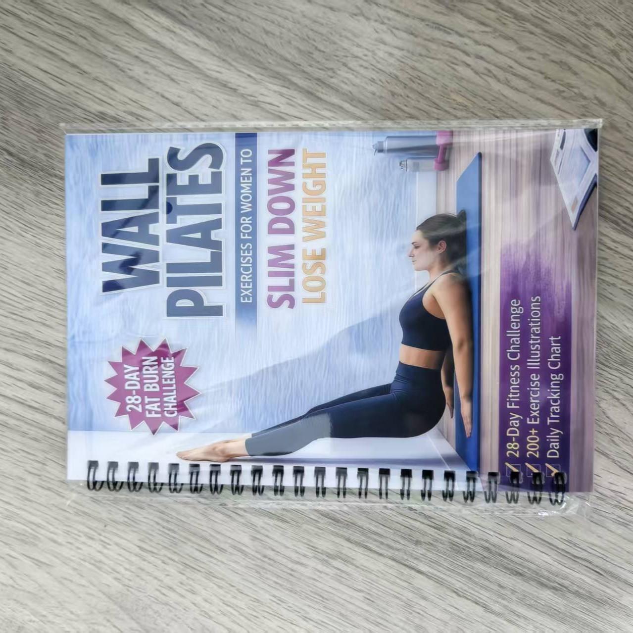 Women's Wall Pilates 28-Day Fat Loss Training Manual, Beginner Home Workout Log, Body Sculpting Fitness Challenge Book