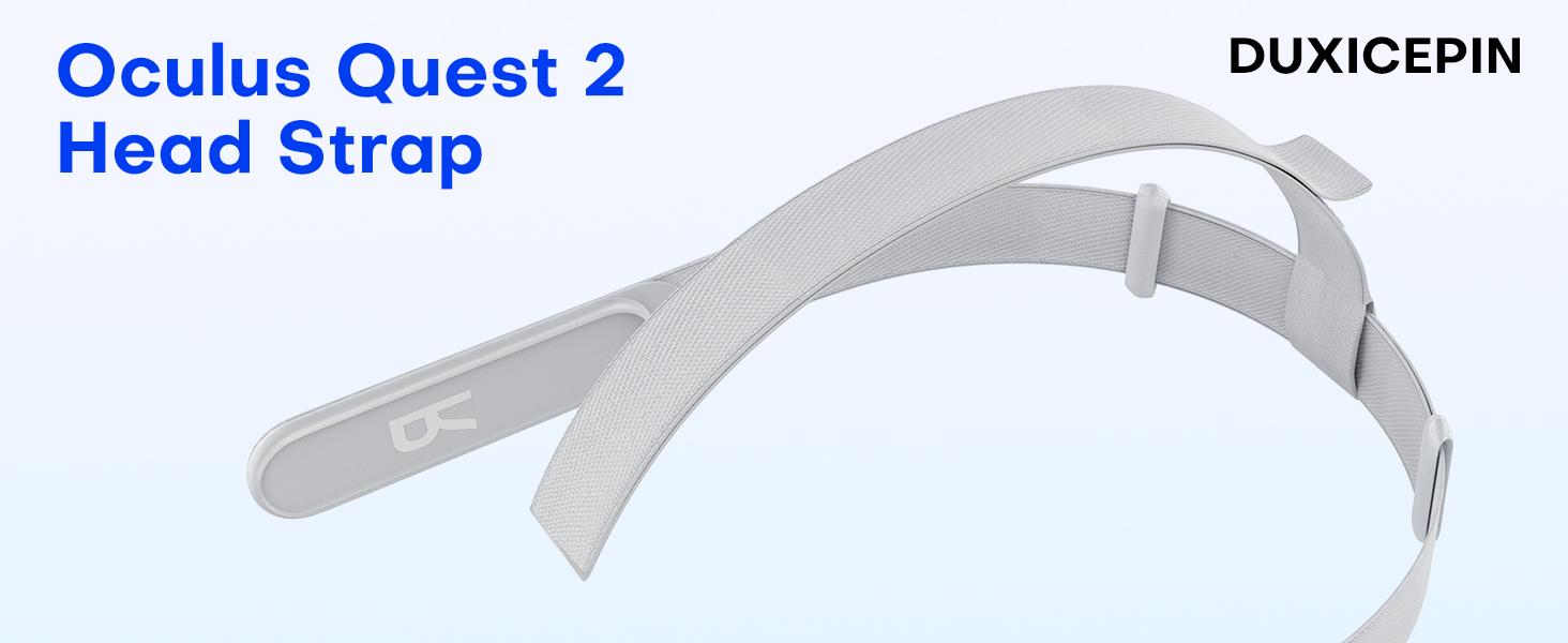 Original Head Strap for Oculus Quest 2, Replacement Head Strap for Meta Quest 2, VR Accessories with 2 Pair Thumb Grip Caps,for Oculus Quest 2,Compatible with Meta Quest 2