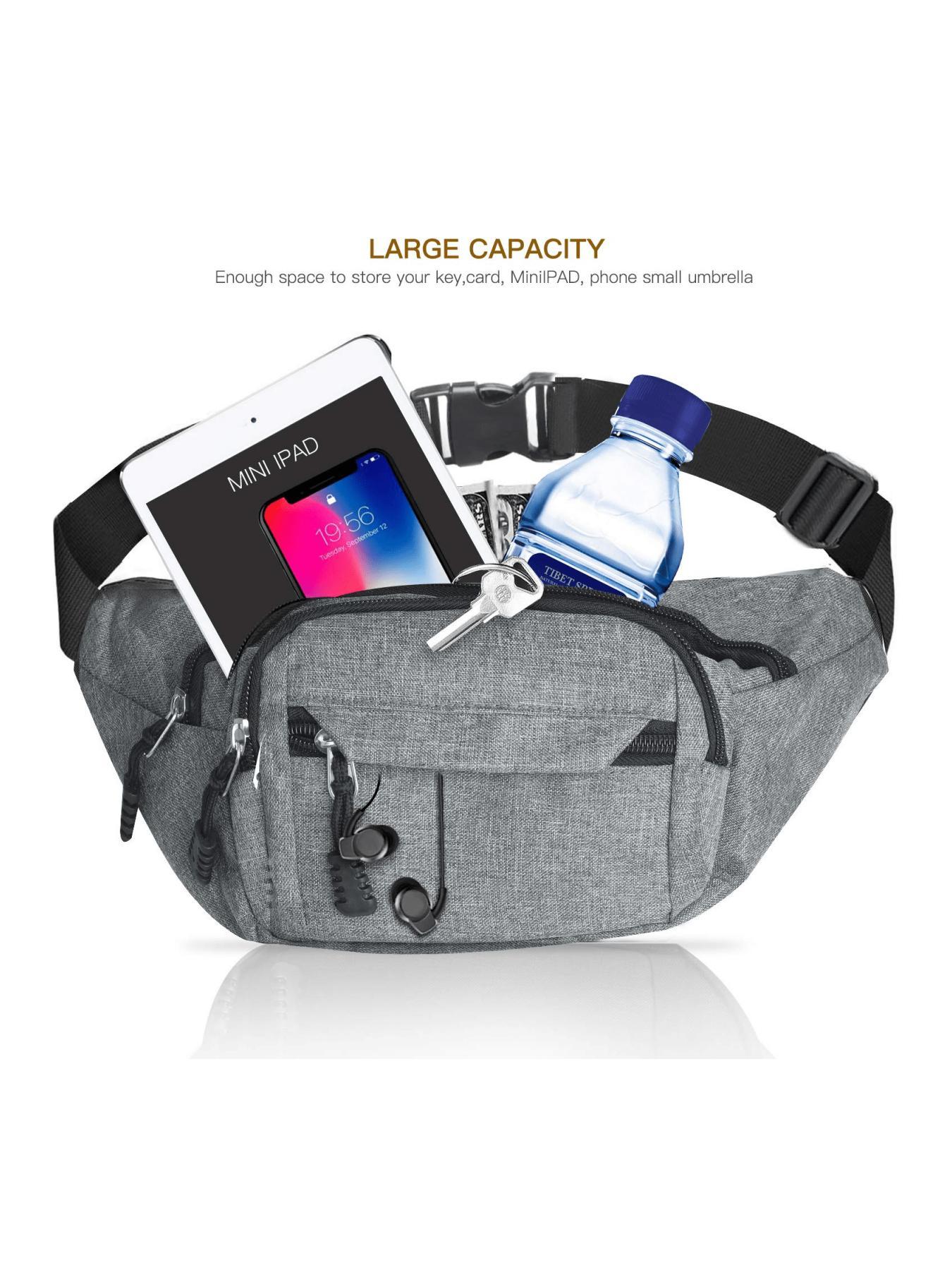 Waterproof Nylon Waist Bag for Men, Large Capacity Multi-Compartment Sports Chest Pack, Outdoor Cycling Phone Bag, New 2026 Model