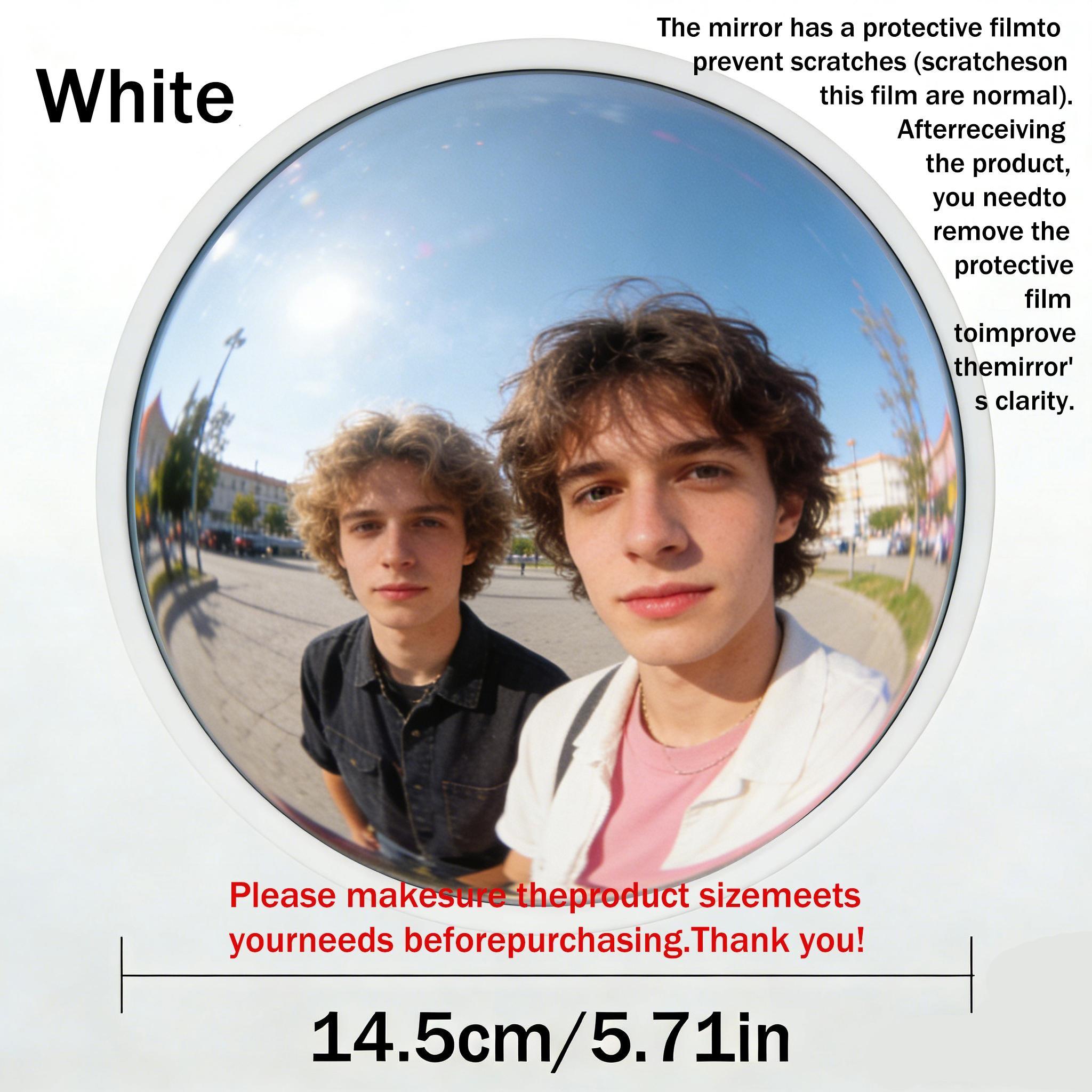 Stylish Wall‑Mounted Convex Fisheye Mirror, Wide‑Angle Selfie Must‑Have, Modern Industrial Home Decor