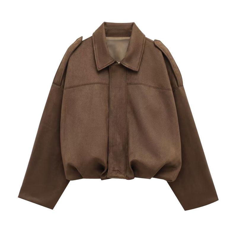 Women's New Aviator Jacket, Casual Zip Up Winter Jacket, Oversized Pilot Jacket Cropped Fit, 2025 Streetwear Short Jacket for Women, Coats, Outerwear, Long Sleeve, Womenswear