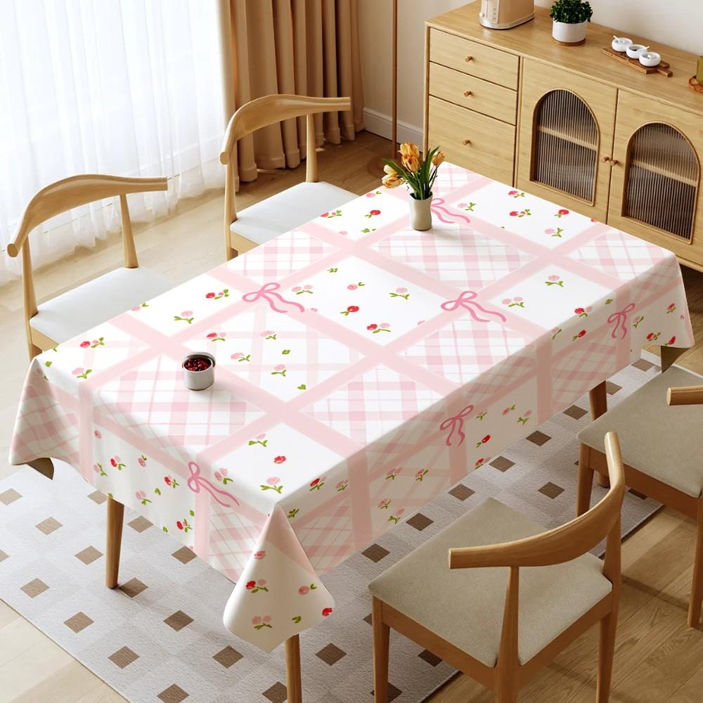 Rectangular Marble Pattern Tablecloth, Polyester Material, Easy to Clean, Multiple Sizes Available, Ideal for Daily Use, Holidays, Anniversaries, Washable Table Cover