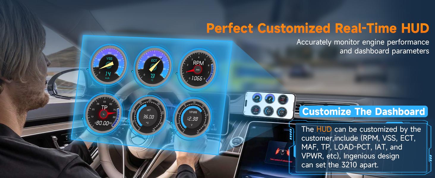 AUTOPHIX 3210 Bluetooth OBD2 Scanner, Wireless Check Engine Code Reader, Automotive Scan Tool Diagnostic Scanner with Battery Performance Test, Exclusive APP for iOS, iPad & Android