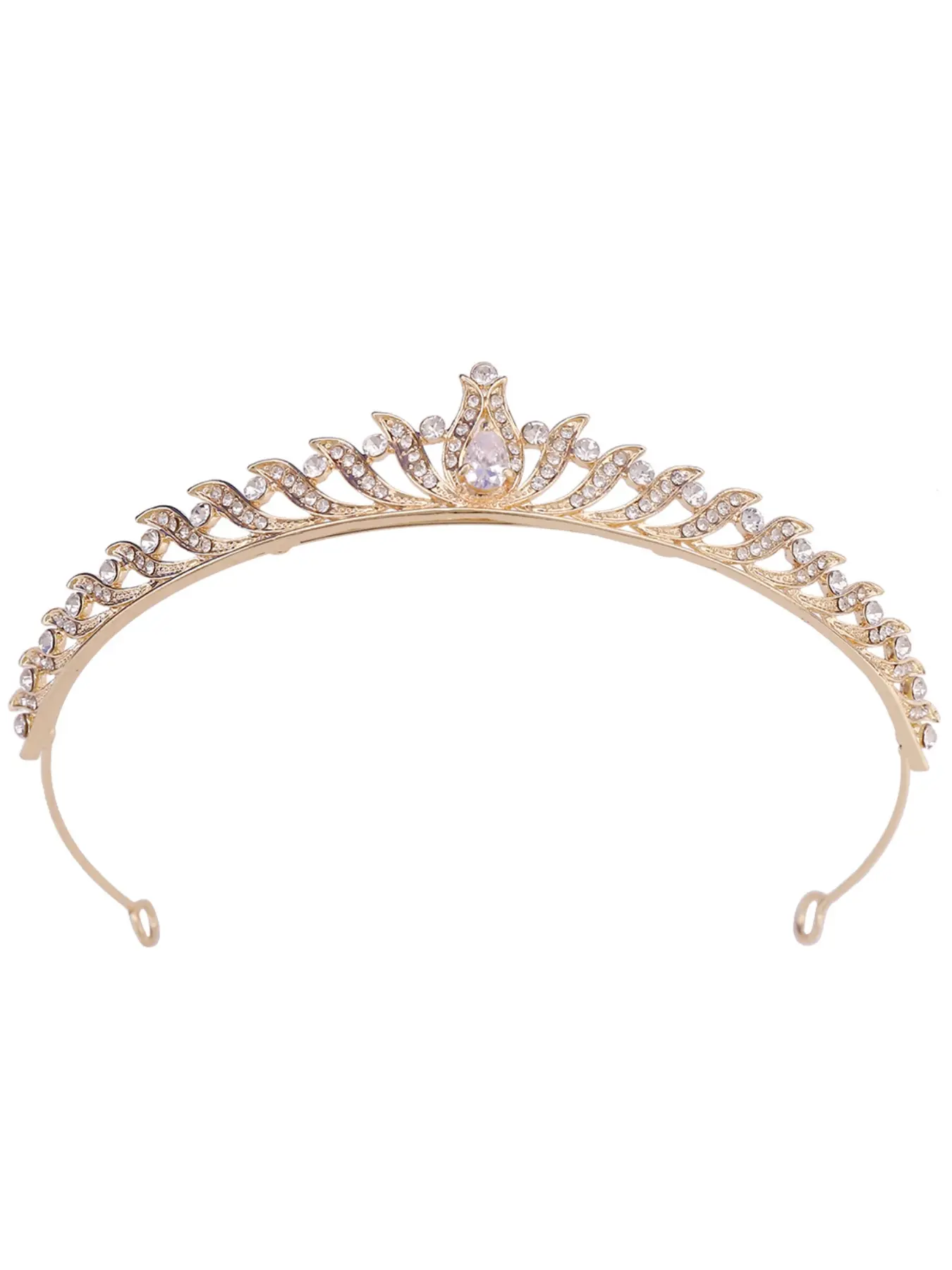 Korean-style bride headpiece small crown, zirconia princess birthday crown runway show headband dress accessory