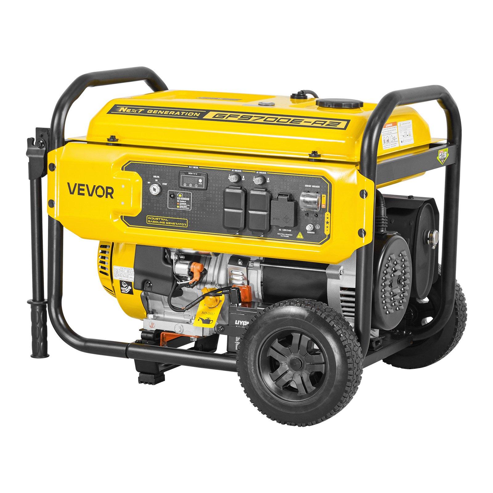 【Summerfinds】VEVOR Portable Generator, 9625W Peak Watt Home Generator, Backup Generators for Home with Foldable Handle, Electric Start, Gas Powered, CO Sensor, RV & Emergency Ready 30A & 20A Outlets, AVR 【Summerfinds】VEVOR Portable Generator, 9625W Peak Watt Home Generator, Backup Generators for Home with Foldable Handle, Electric Start, Gas Powered, CO Sensor, RV & Emergency Ready 30A & 20A Outlets, AVR