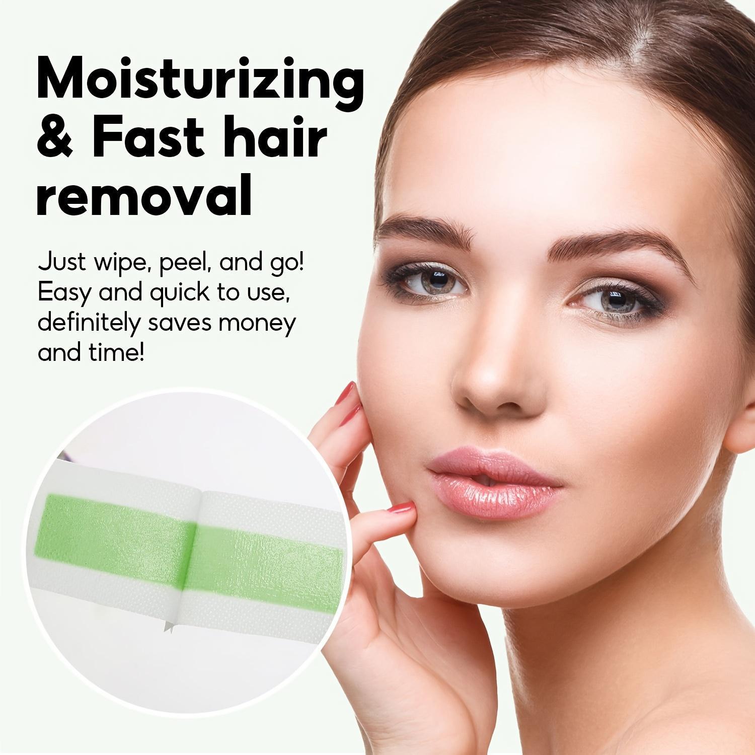 72 PCS Facial Wax Strips for Women, Eyebrow and Upper Lip Hair Removal Strips, Easy At Home Waxing Kit for Face, Quick Beauty Hair Removal Strips for Brows, Chin and Small Areas, Portable Personal Care Essentials
