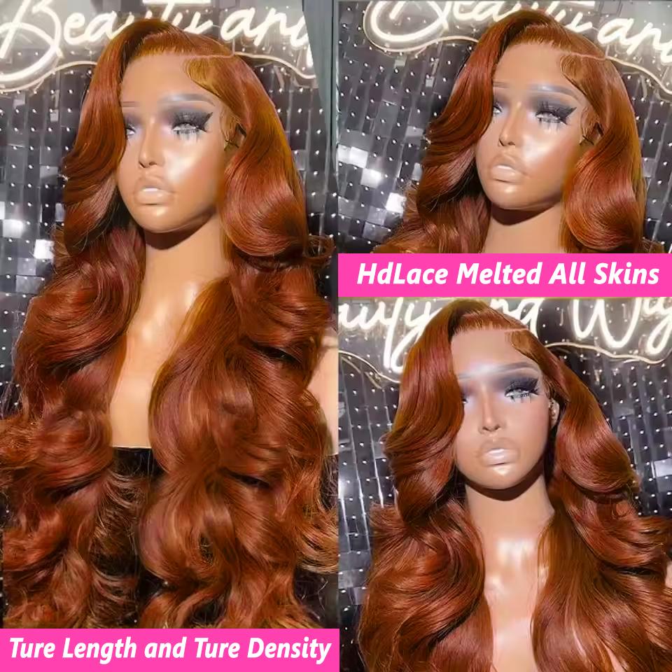 Bling Hair 13x4 Reddish Brown(Ginger) Body Wave Lace Frontal Human Hair Wig Pre Plucked #33 13x6 Lace Frontal Wigs Colored Brazilian Human Hair Wigs Bling Hair 13x4 Reddish Brown(Ginger) Body Wave Lace Frontal Human Hair Wig Pre Plucked #33 13x6 Lace Frontal Wigs Colored Brazilian Human Hair Wigs