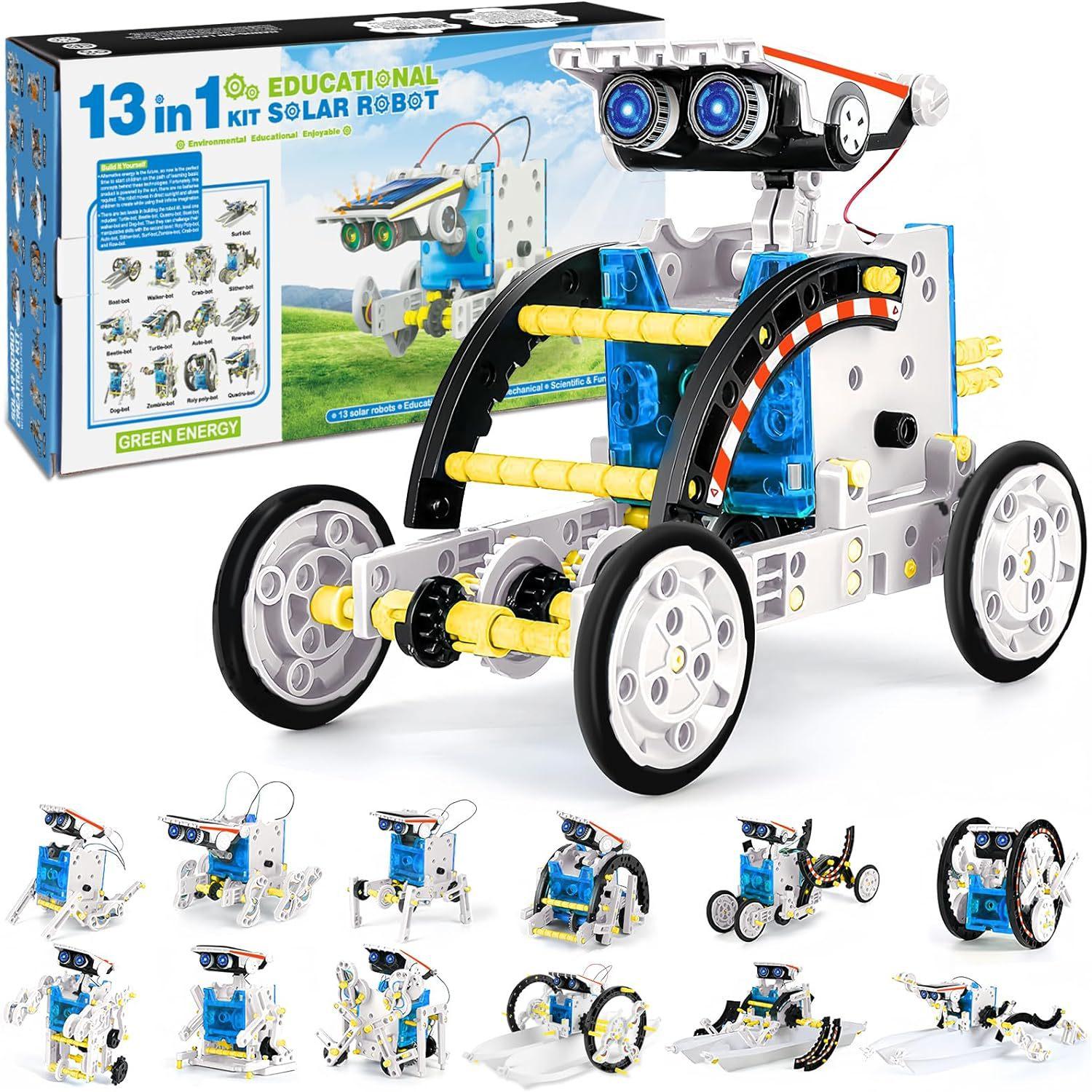 13-in-1 Solar Robot Toys for Boys Girls, STEM Science Kits for Kids Age 8-12, Building Experiments Robotics Kit STEM Projects for Kid Christmas Birthday Gifts