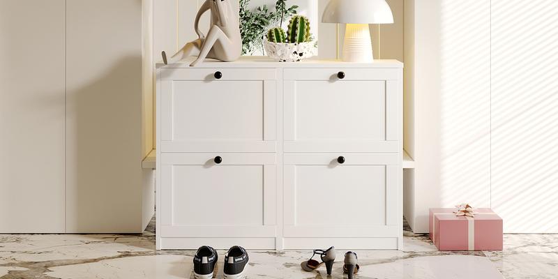 VOWNER Shoes Cabinet with Drawers for Narrow Entryway,Shoe Storage Cabinet Shoe Rack Organizer for Bedroom Living Room