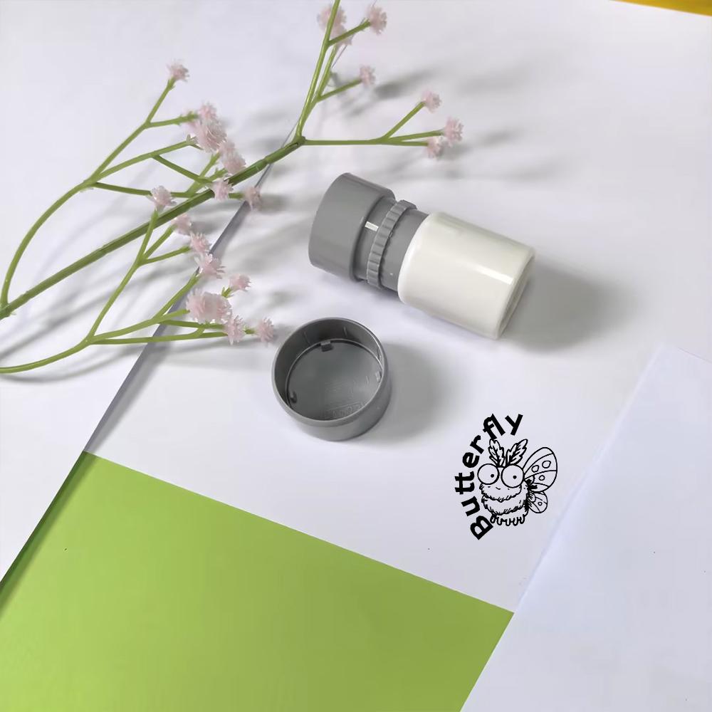 Insect Pattern Hand Account Stamp, Easy Recognition Butterflies Beetles Bees, Classroom Activity, Clear Light-Sensitive Material