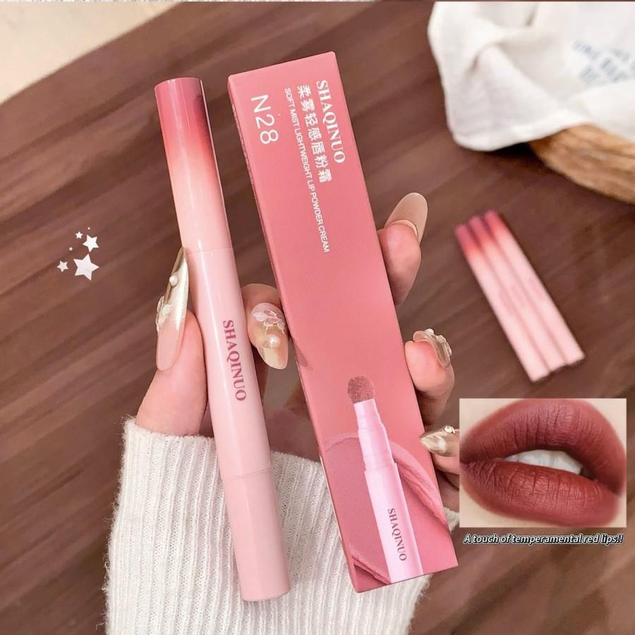 Soft Matte Lip Powder Foundation, Smooth Application, Long-Lasting Wear, Lightweight Formula, Ideal for All Skin Types