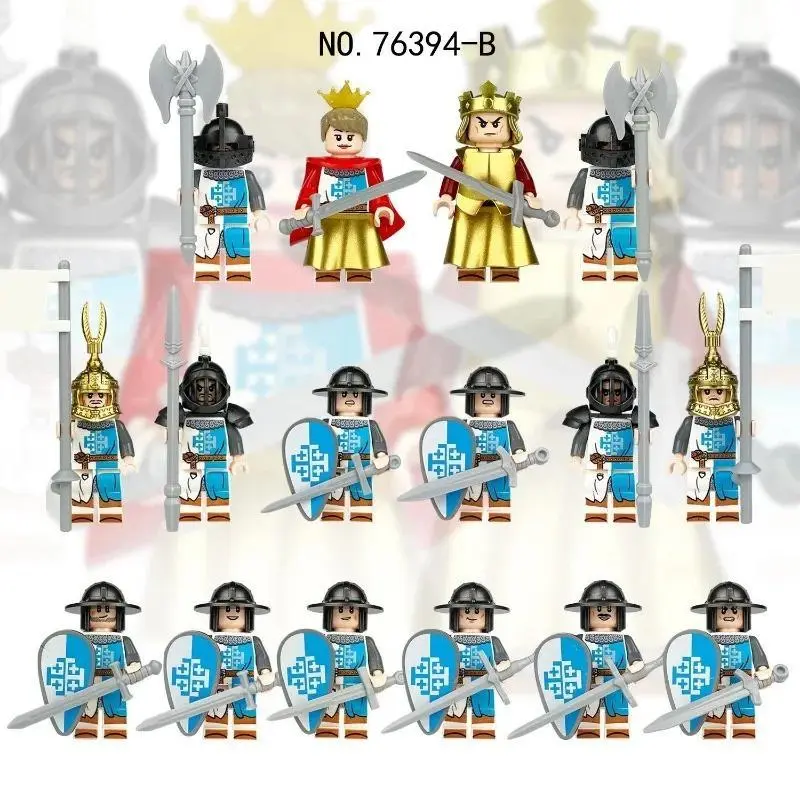 2026 Hot selling toys Medieval war toys, figures, humanoid dolls, toys, mini figures, children's toys, birthday gifts, cartoon figures. Assembling toy Internet-famous toy