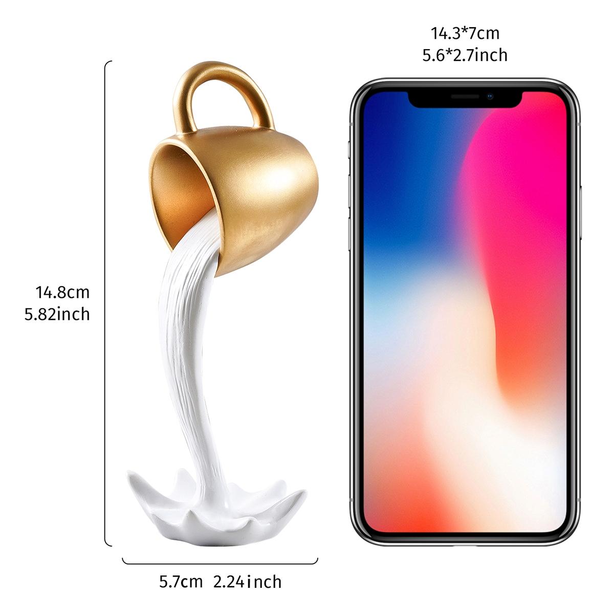 2024 Creative Modern Decoration Suspended Milk Cup Design Ornaments, 1 Count Coffee Cup Decoration for Home Office Coffee Shop Decoration, Fashion Shooting Prop