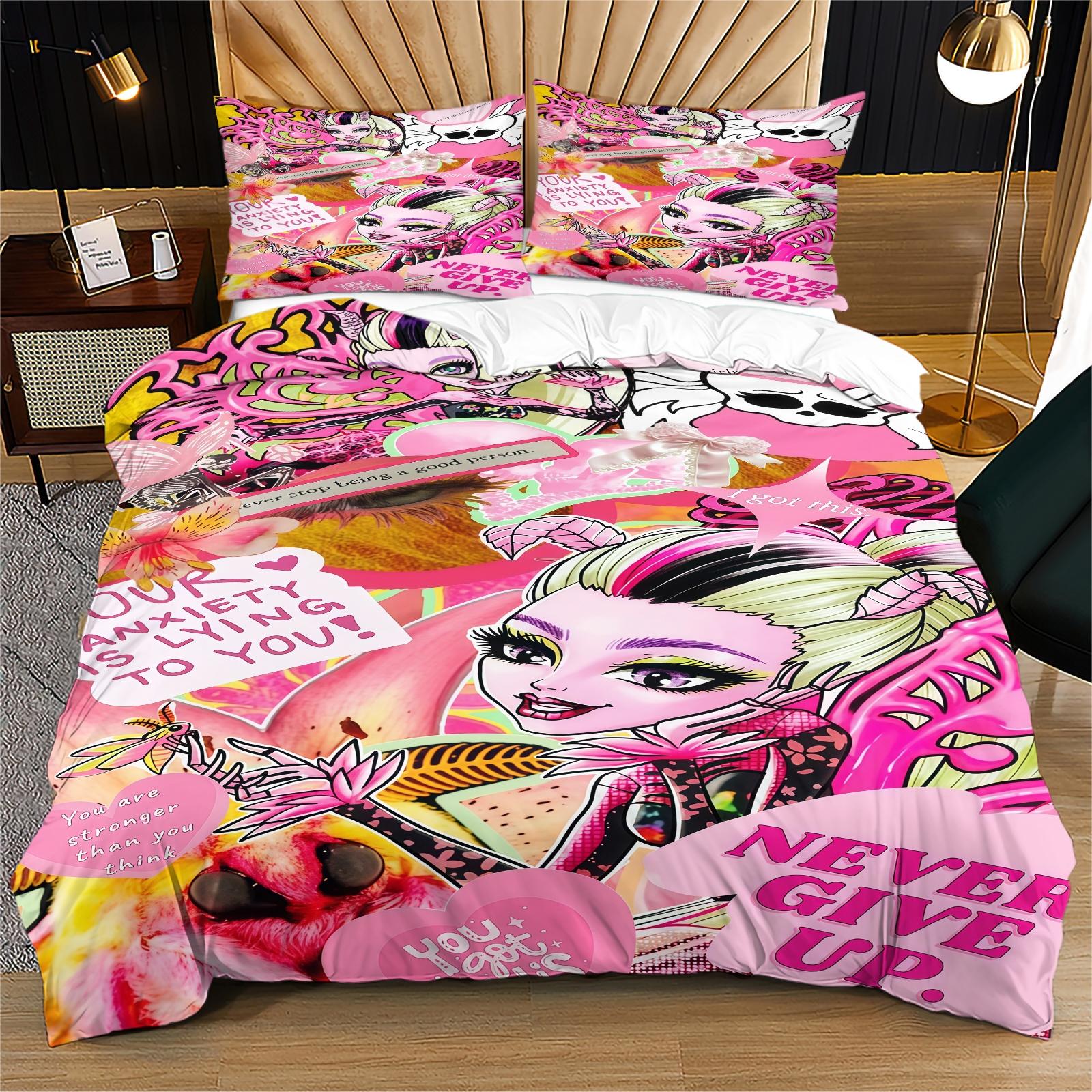 Monster High Duvet Cover Set,Gift for Family or Friends,Suitable