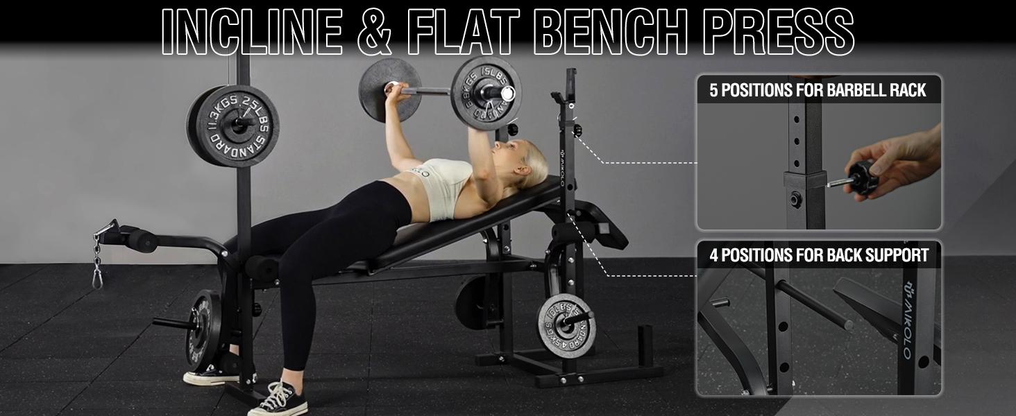 8 in 1 Olympic Weight Bench Set with Leg Extension and Leg Curl, Multi-Function Bench Press Set with Preacher Curl Pad and Chest Fly, Full-Body Strength Training Equipment Workout Station Workout Machine 8 in 1 Olympic Weight Bench Set with Leg Extension and Leg Curl, Multi-Function Bench Press Set with Preacher Curl Pad and Chest Fly, Full-Body Strength Training Equipment Workout Station Workout Machine