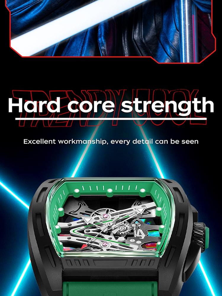 1Pcs Brand Men's Barrel shape Watches Waterproof, Trendy Retro Style Watch for Man,Luxury Male Quartz Wristwatch, Silicone strap/ABS plastic case, Fashion Trend Men Business Watch, Holiday Birthday Gifts
