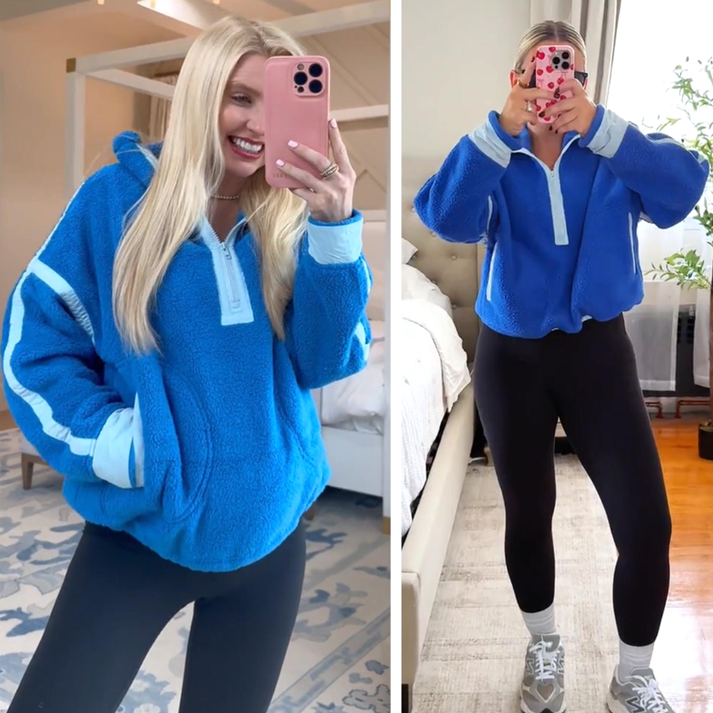 Buenoble Women's Half Zip Sherpa Fleece Pullover Soft Oversized Sweatshirt Jacket with Pockets SpringStatements