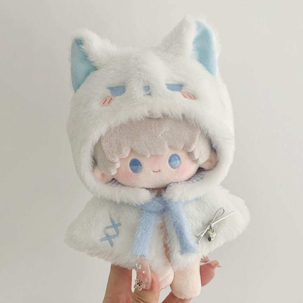 Plush Cloak 10cm Cotton Doll Clothes Suit Cute 20cm Doll Clothes Outfit Dress Up Blue Doll Clothes Set Children's Gift