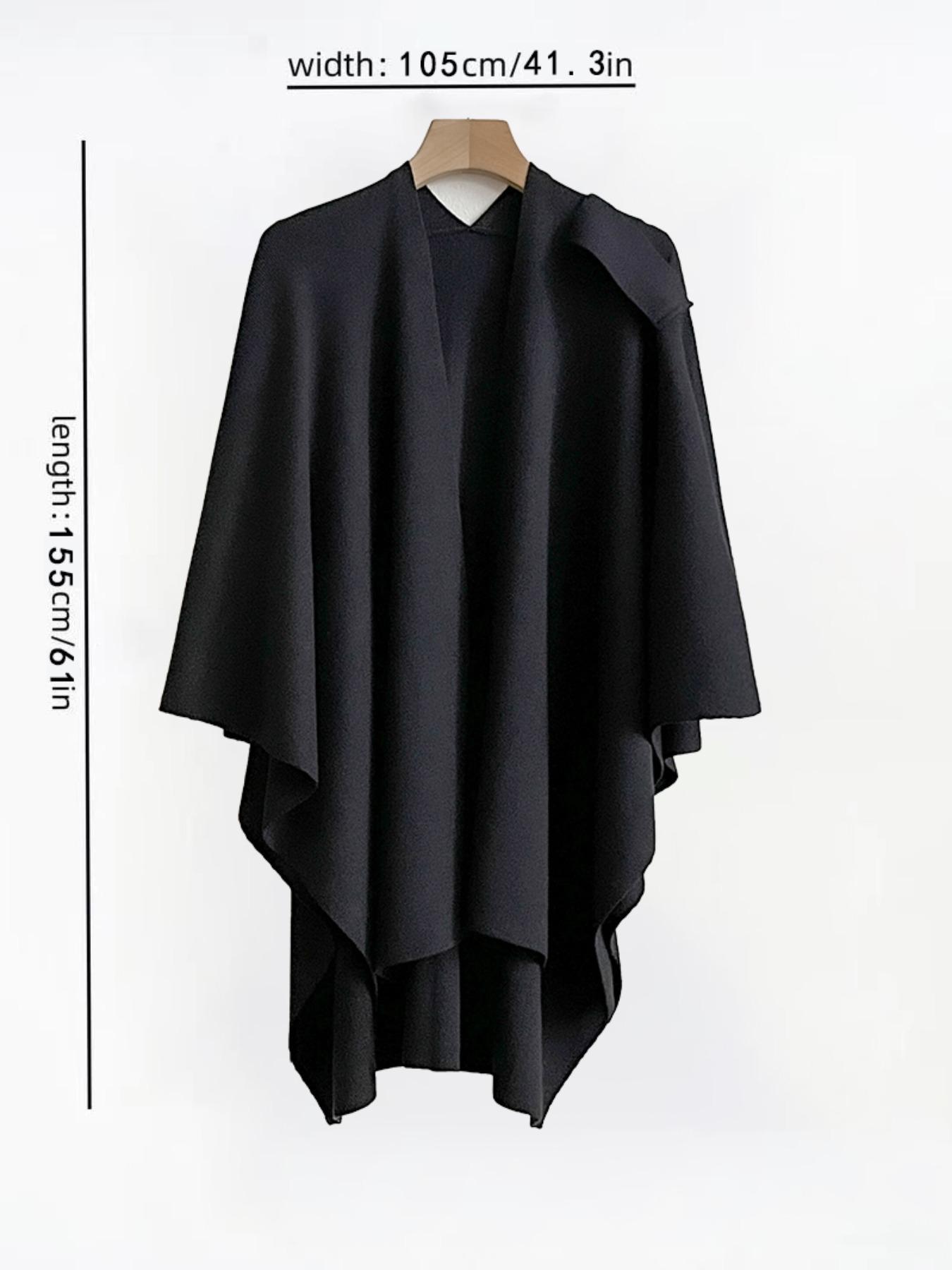 Elegant Women's Fashion Shawl, Simple Solid Color Cape for Daily Use, Perfect Birthday Gift, All Season Wearable Accessory, Trendy Solid Shawl