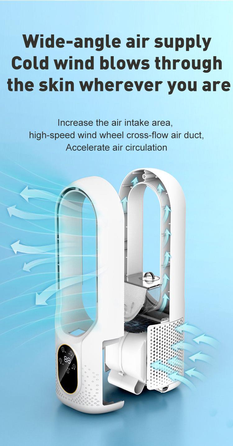 Mini Desktop Fan, Office Cooling Humidifier, Leafless Spray Cooler, USB Cold Fan, Energy Efficient, Perfect for Home & Office Use