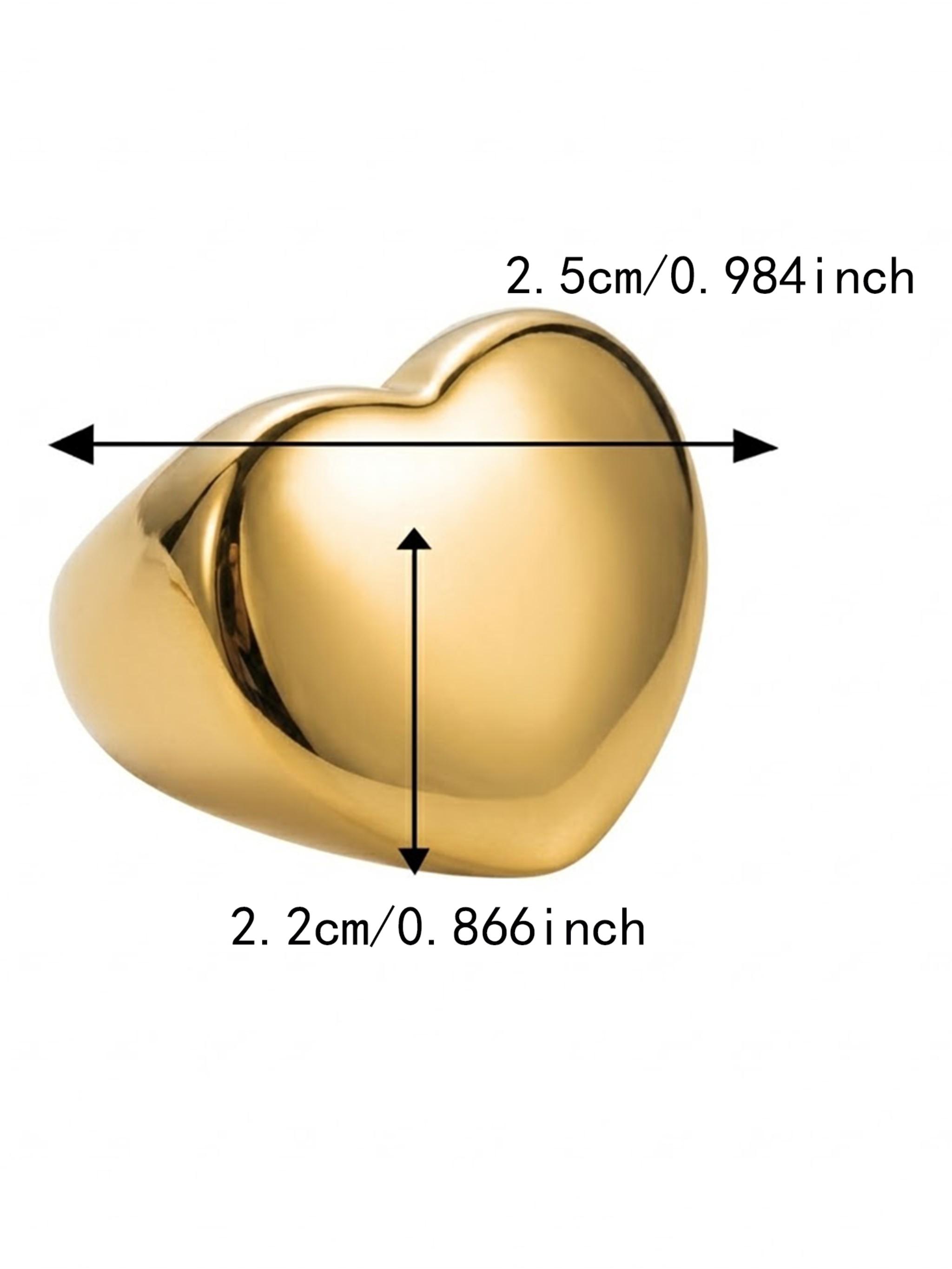 Heart-Shaped Oversized Ring, Elegant Jewelry for Mother's Day and Graduation, Perfect Gift for Loved Ones, Fashion Accessory for Any Occasion