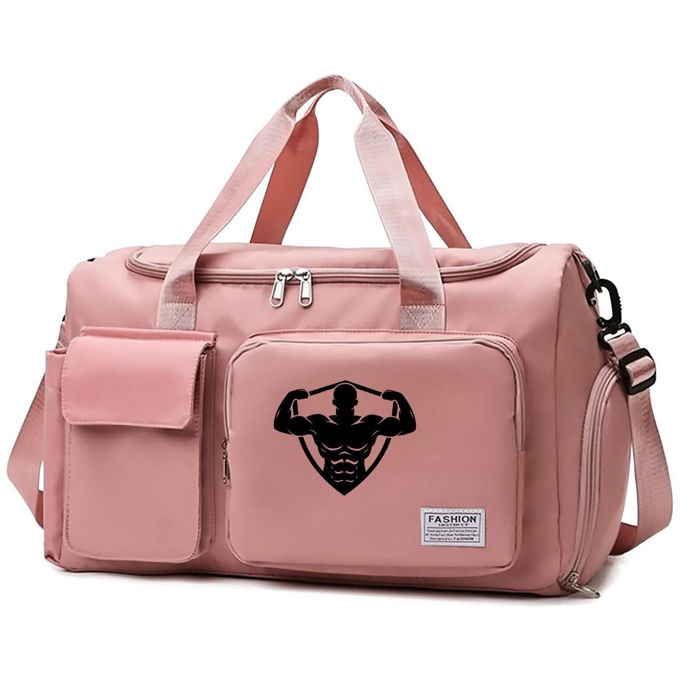 Men's Fitness Muscle Print Sports Bag, Large Capacity Handbag, Crossbody Training Bag, Yoga Backpack, Lightweight Travel Bag