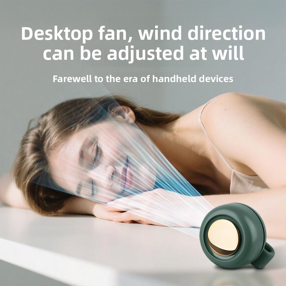 Portable Desktop Fan, Handheld USB Rechargeable Neck Clip Silent Bladeless Fan