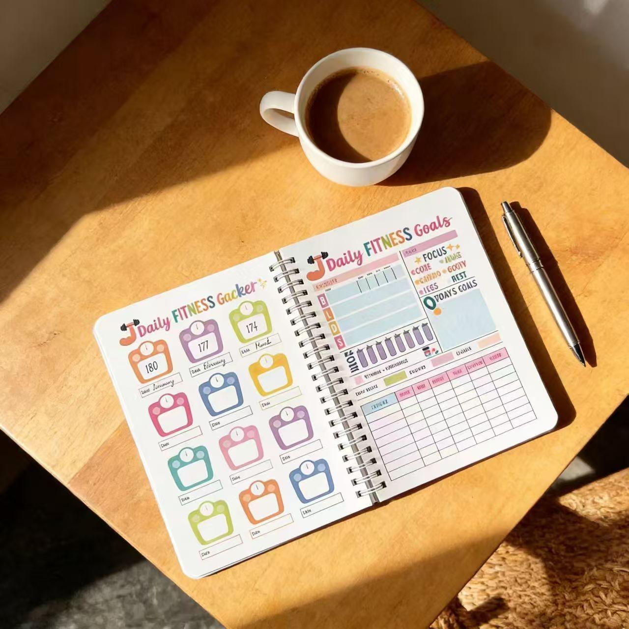 Fitness Planning Notebook, Track Workouts & Goals, Ideal for Beginners, Weight Loss, Regular Training Lovers, Health Management Tool