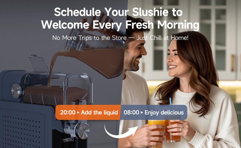 Slushie Machine-[Halloween and Christmas Gift]. Slushie Machine with 6 Preset Programs, 88oz Frozen Drink Maker for slush, Margaritas, Smoothie, Frappés, Milkshakes, Wine, and Auto-Cleaning