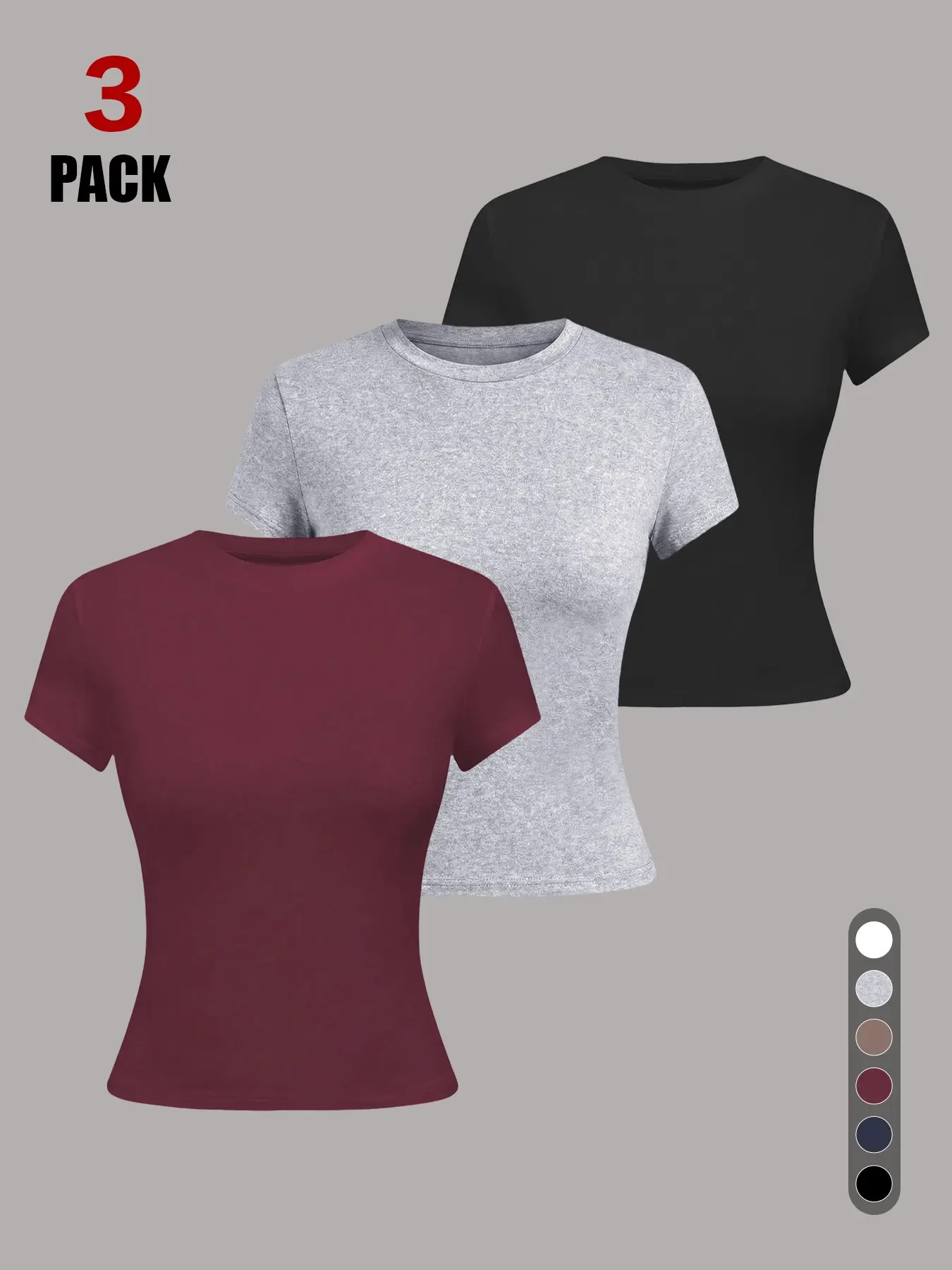 Black + Light Gray + Burgundy
