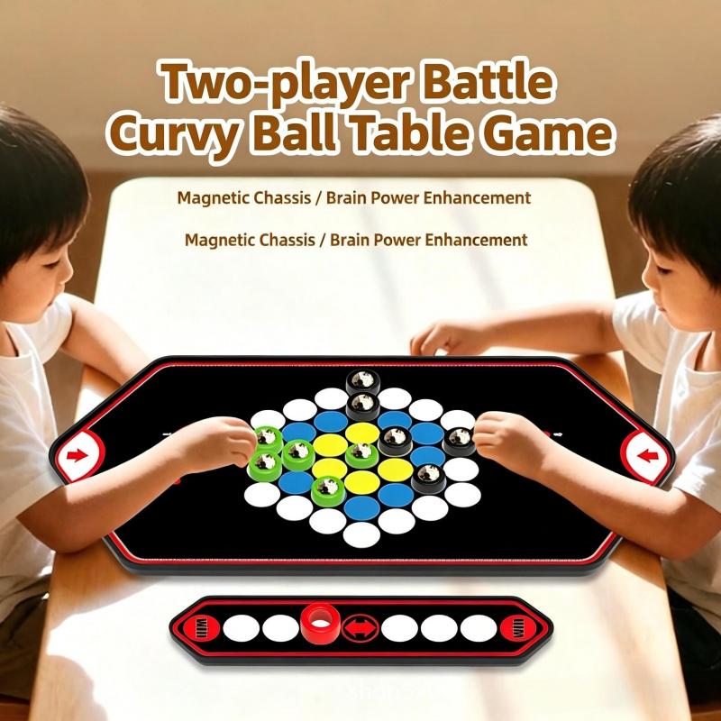 Tabletop Game Magnetic Battle Game with Rolling Ball, Interactive Entertainment And Leisure Props for Parties, 2-Player Competition, Enhance Party Atmosphere, Party Activities, Christmas Carnival