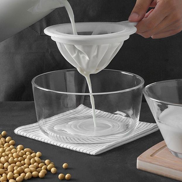 100/200/300/400 Mesh Nylon Sieve with Handle for Juice, Fine Mesh Strainer , Durable Easy Clean Filter,Soy Milk, Tea, Coffee & Kitchen Use
