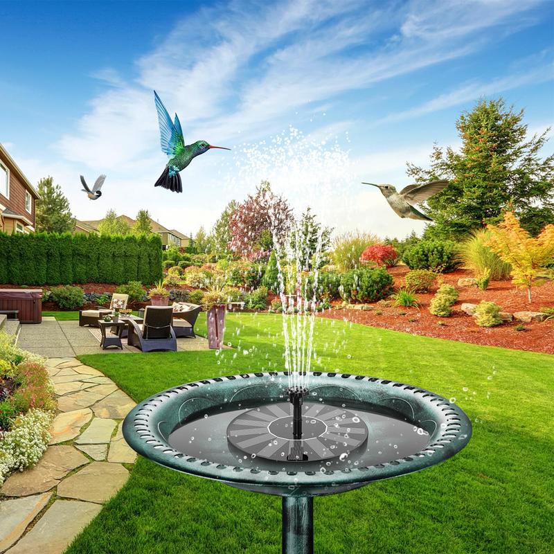 AISITIN Solar Bird Bath Fountain Pump, 1.5W Solar Bird Bath Fountain Pump with 6 Nozzles, Solar Fountain Pump for Garden, Pond, Swimming Pool, Fish Tank and Outdoor Spray Water Feature AISITIN Solar Bird Bath Fountain Pump, 1.5W Solar Bird Bath Fountain Pump with 6 Nozzles, Solar Fountain Pump for Garden, Pond, Swimming Pool, Fish Tank and Outdoor Spray Water Feature