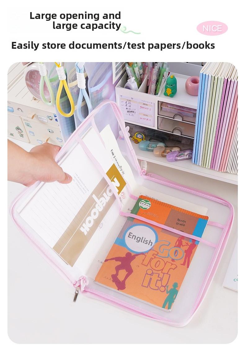 A4 to A3 Painting Storage Bag Handheld Document Folder Student Exam Paper Organizer Subject Classification Homework Pouch