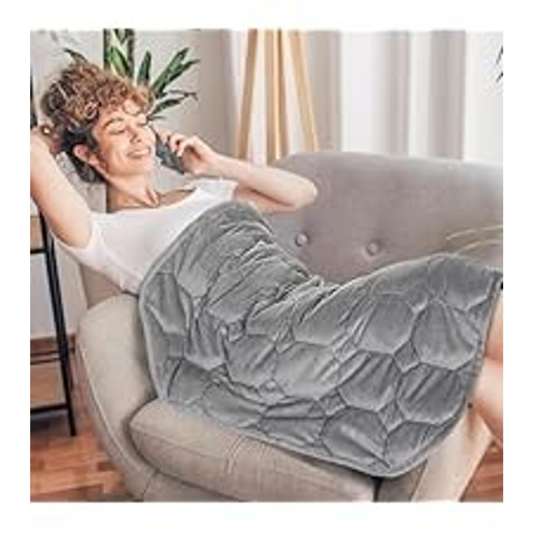 Weighted Blanket for Adults 12lbs, Soft Cooling Breathable Weighted Throw for Sleeping, Machine Washable Heavy Blanket with Glass Beads for Summer, Sofa Bed, 48"x72" Twin Size, Grey