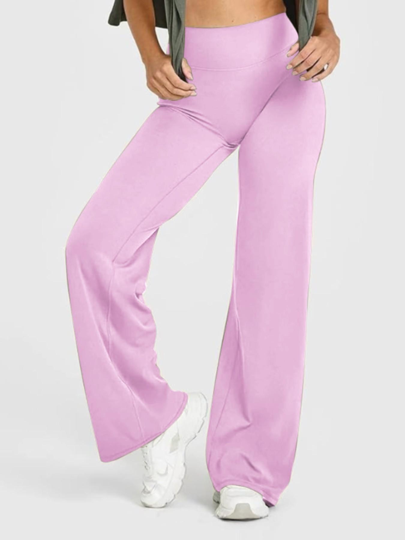 Women's High Waisted Elastic Wide Leg Pants, Loose Straight Fit, Perfect for Yoga and Pilates, Comfortable Daily Wear