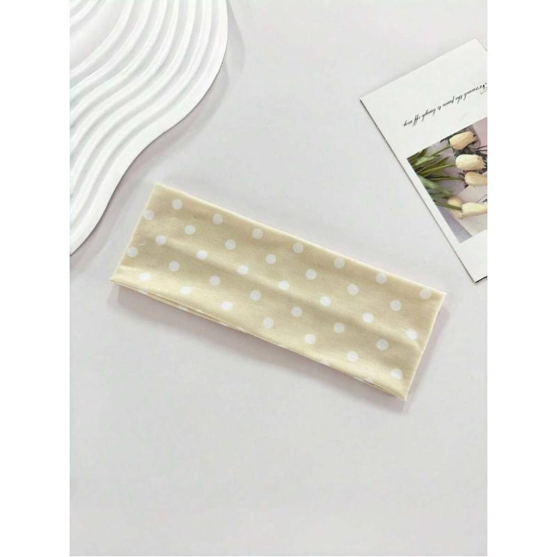 Polka Dot Yoga Training Workout Headband for Women Absorbent Elastic Hairband Fashion Sports Accessories Non-slip Running Headwear Elastic Headbands