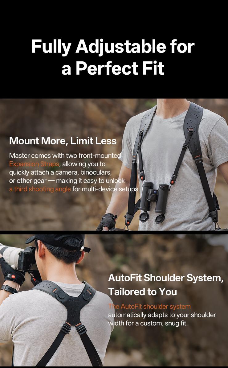 PGYTECH Camera Strap Master for Muti Cameras, Dual Shoulder Camera Straps