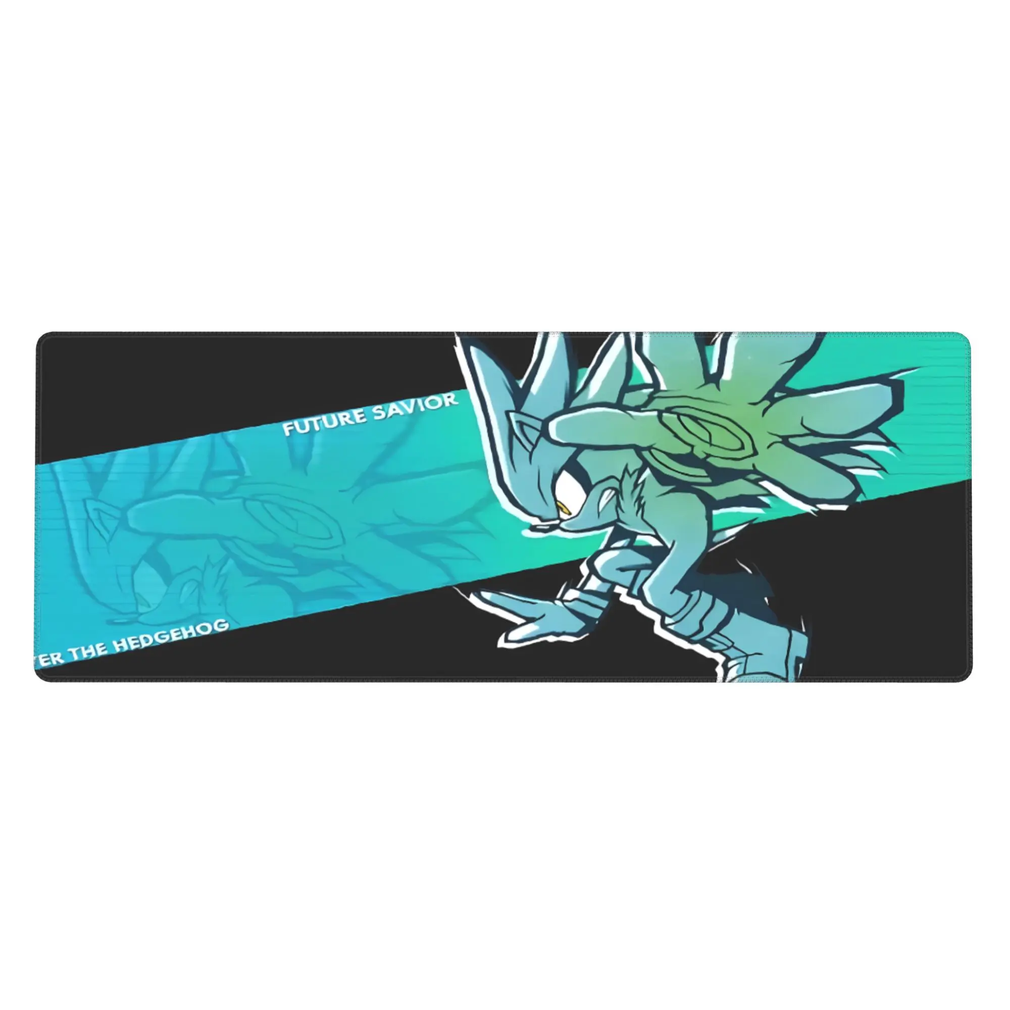 Cool Silver The Hedgehog Large Printed Mouse Pad for Desk, Extended Gaming Mouse Mat with Smooth Surface and Non-Slip Rubber Base, Oversized Desk Pad for PC, Laptop, Office, Home, Gaming Setup and Everyday Workstation